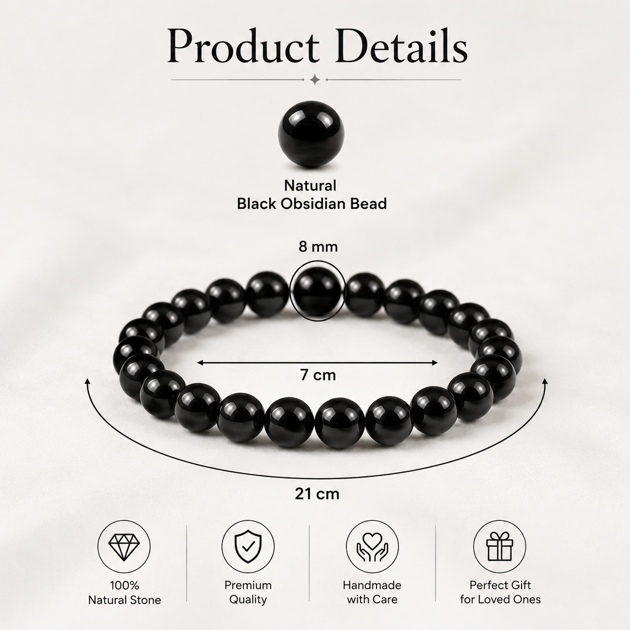 Black Obsidian Bracelet